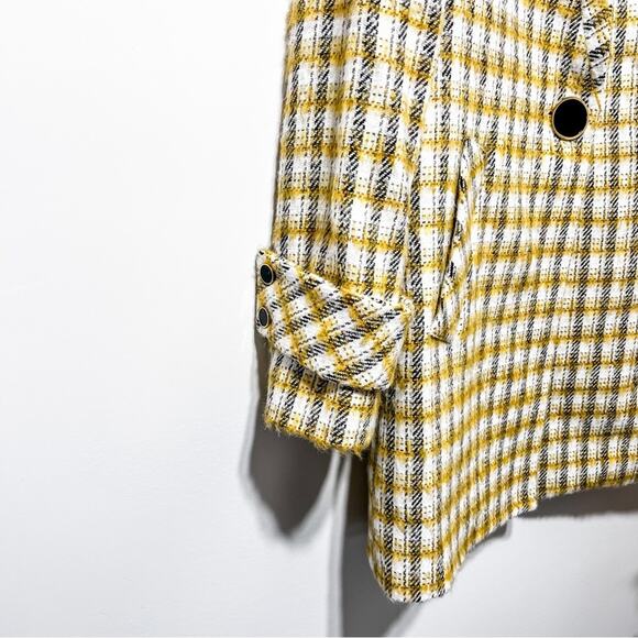 Veronica Beard Yellow White Plaid Jin Dickey Coat Blazer Size S NWOT - Picture 8 of 13